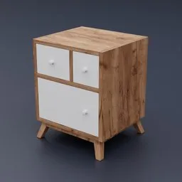 "Get a cozy and minimalist feel with our Hall category inspired Bedside Tables for bed, a high-quality 3D model in Blender 3D. Featuring two wooden drawers and highly realistic bump map for an immersive experience. Created by Jenő Gyárfás, as part of the Japanese collection product, and CGSociety 9 approved."