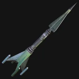 Green Retro-Future Rocket