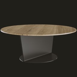 I-Beam Circular Coffee Table