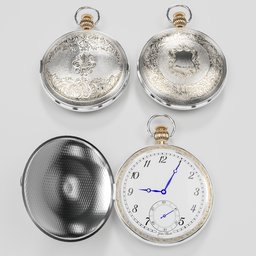 Richly decorated pocket watch