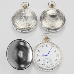 "Discover the photorealistic and intricately designed smart pocket watch, perfect for your Blender 3D renders. Featuring engraved details and a reflective glass cover, this 3D model is a true work of art. Customize it with your own text and bring your projects to life."