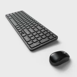 Keyboard and Mouse black