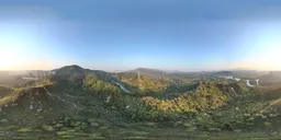 Green tree mountain cloud bluesky