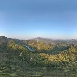 Green tree mountain cloud bluesky