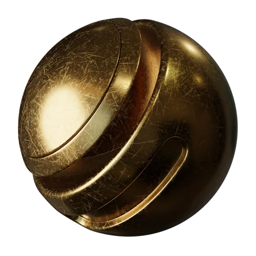 Scratched golden metal