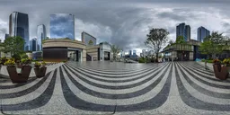 Cloudy square during the day