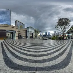Cloudy square during the day