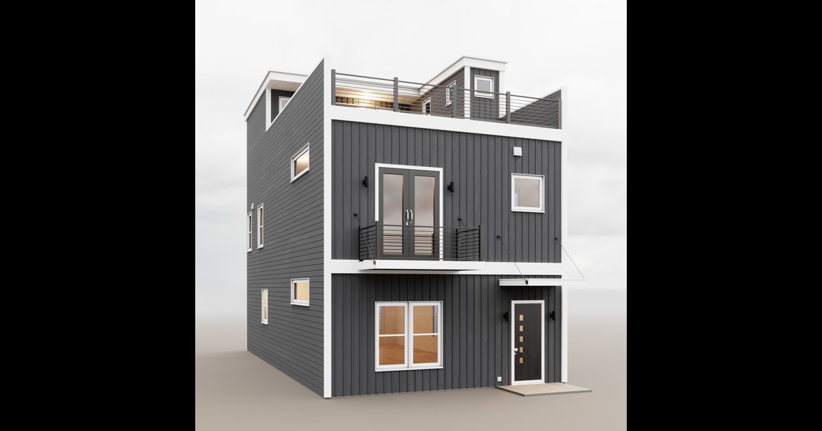 Contemporary Town House | Private Buildings models | Blendkit