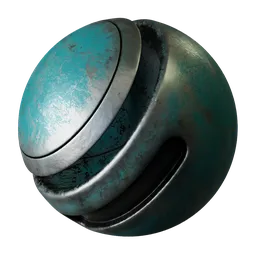 Metal Scratched Blue