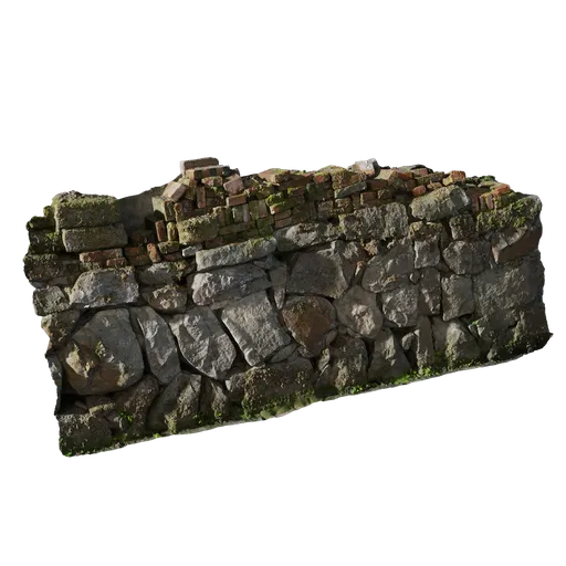Mossy stone wall