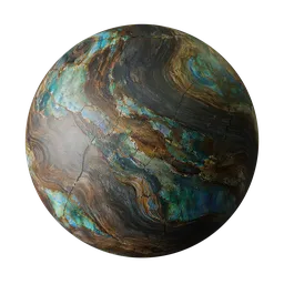 Turquoise Burl Wood