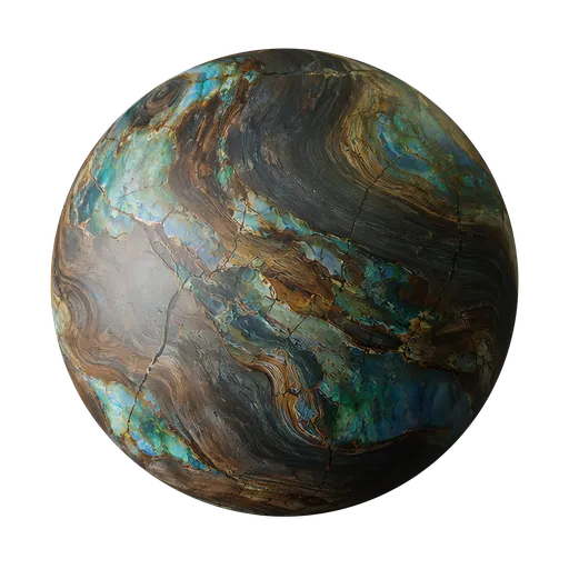 Turquoise Burl Wood