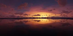 Orange Glow Sunset Cloudy Sky