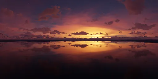 Orange Glow Sunset Cloudy Sky