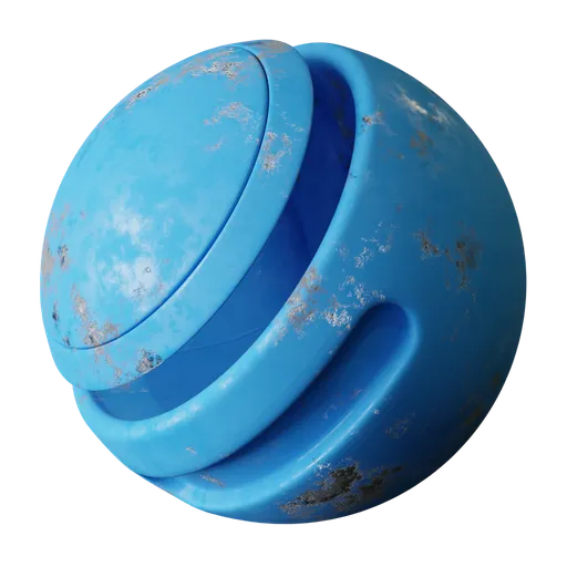 Procedural Rusted Blue Paint