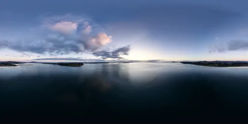 Cloudy Aerial Sunrise Ocean Coast