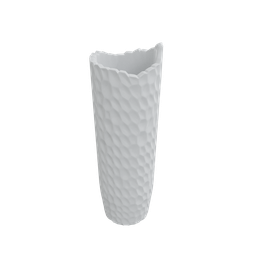 High-quality 3D model of a textured white ceramic vase for Blender rendering and visualization.