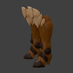 Stylized Female Warrior Boots Fantasy