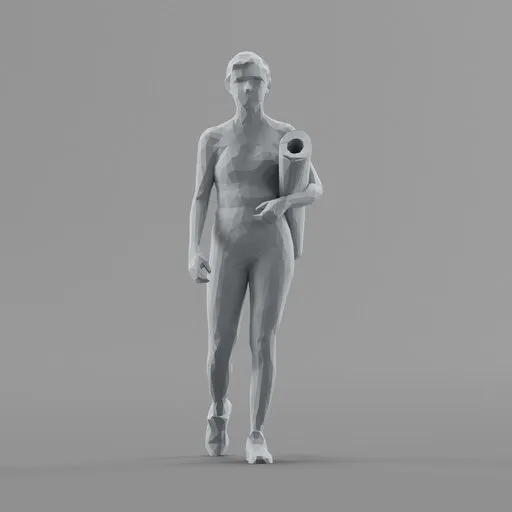 Lowpoly Fitness Girl