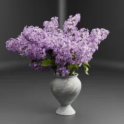 Purple Lilac Flower Vase