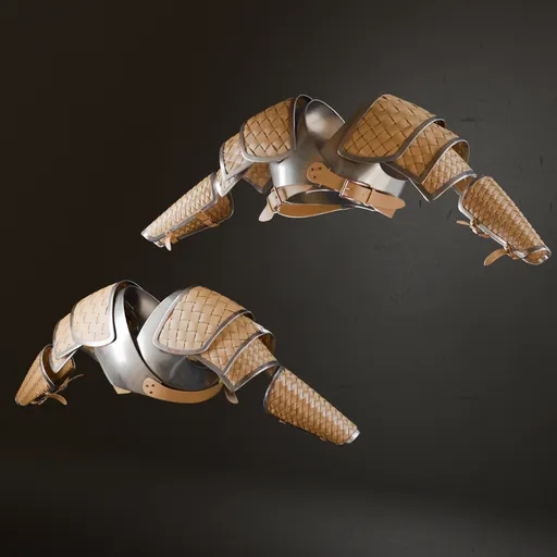 Detailed Blender 3D historic military armor BaseMesh with authentic design, real anatomy scaled, ready for subdivision and high-quality textures.