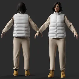 Female Modern Streetwear Outdoor Outfit