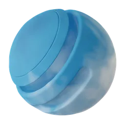 Procedural sky texture shader for Blender 3D, with customizable color controls, cloud displacement, and scale options.