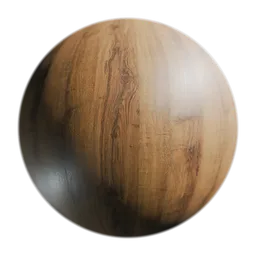 Dark wood veneer with knots