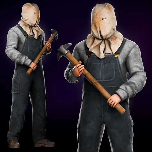 Scarecrow Horror Character Rigged
