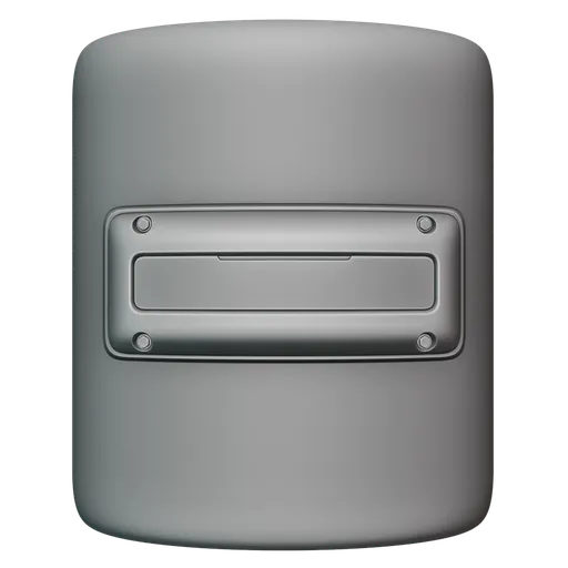3D sculpting brush imprint of rectangular detail for Blender modeling and hardsurface sculpting.