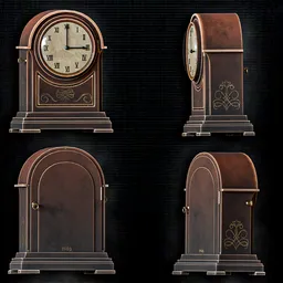 Vintage Wooden Mantel Clock