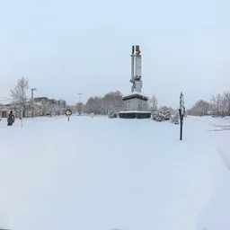 Snow Covered city Street Winter