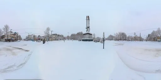 Snow Covered city Street Winter