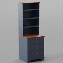 Tradtional Blue Narrow Hutch