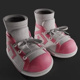 Stylized Kids High-Top Sneakers
