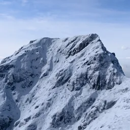Large Snow Mountain Peak Scan