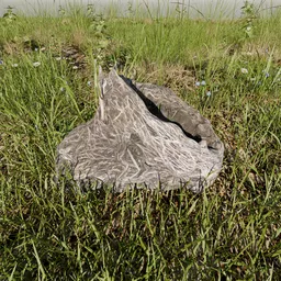 Detailed 3D scanned model of an empty bird nest for Blender artists and nature animations.