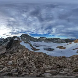 Aerial Mountain Landscape Cloudy Sky
