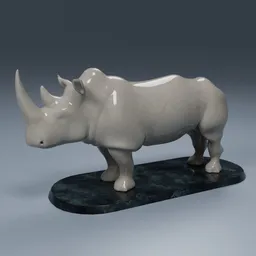 Decorative Rhinoceros Statue