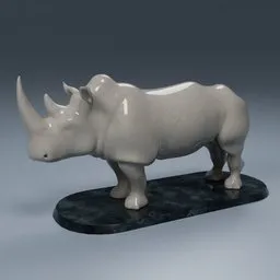 Decorative Rhinoceros Statue