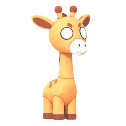 Cute Giraffe Plushie (unrigged)