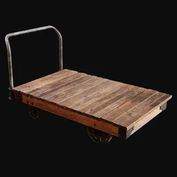 Old Freight Platform Cart