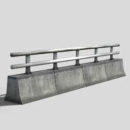 Concrete Road barrier rail seamless
