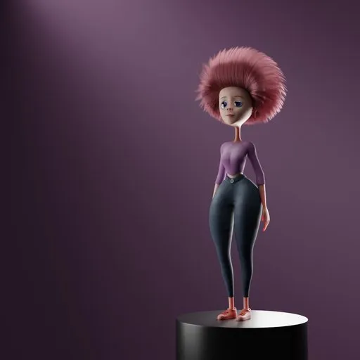 Animated Stylized Girl Scene