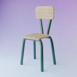 School Bistro Chair Lowpoly