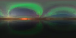 Night Sky with Aurora Borealis