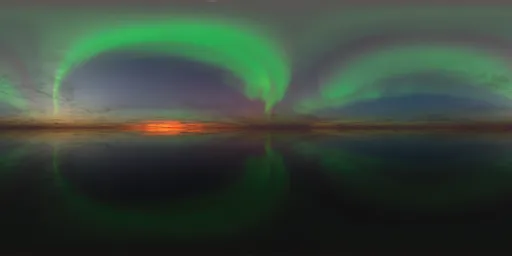 Night Sky with Aurora Borealis