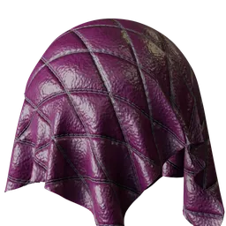 Purple Quilted Leather