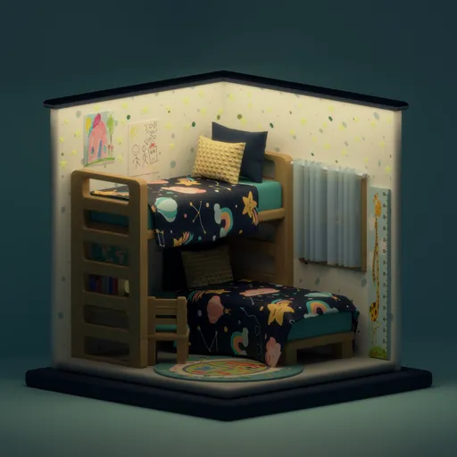Blue kids bedroom