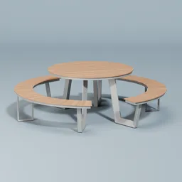 Round outdoor table set